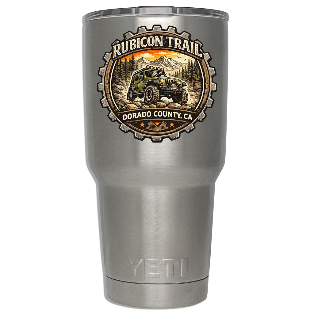 Rubicon Trail El Dorado County Gear Badge Vinyl Sticker