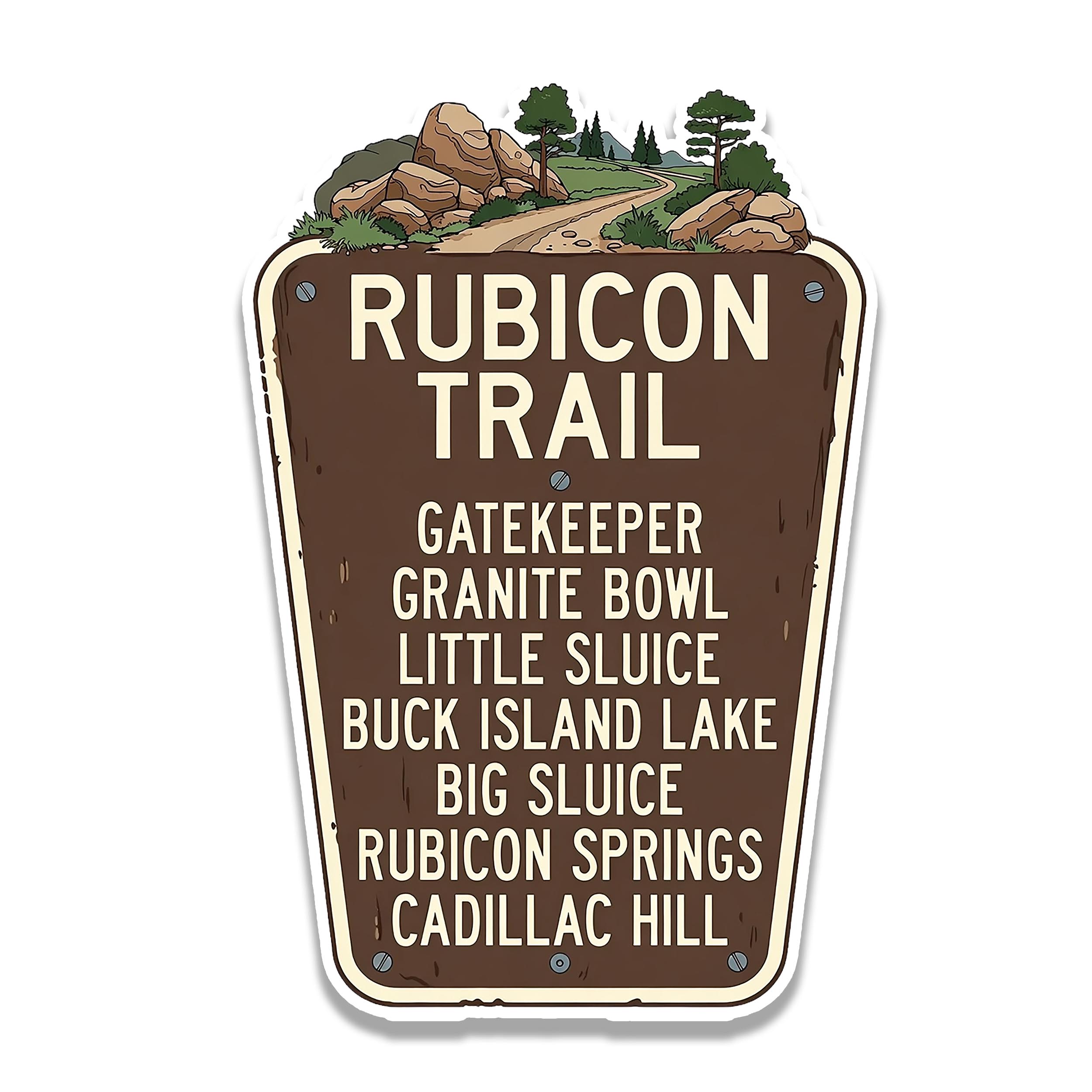 Rubicon Trail Obstacles Vinyl Sticker