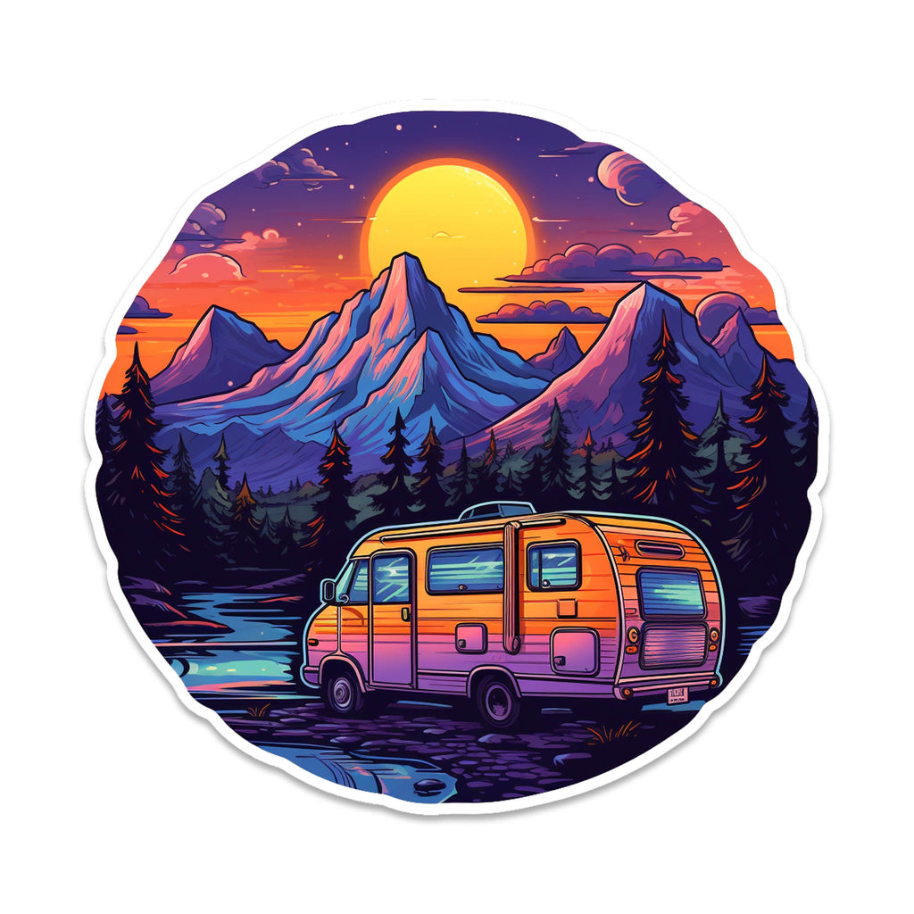 RV Rocky Mountain Camping Vinyl Sticker