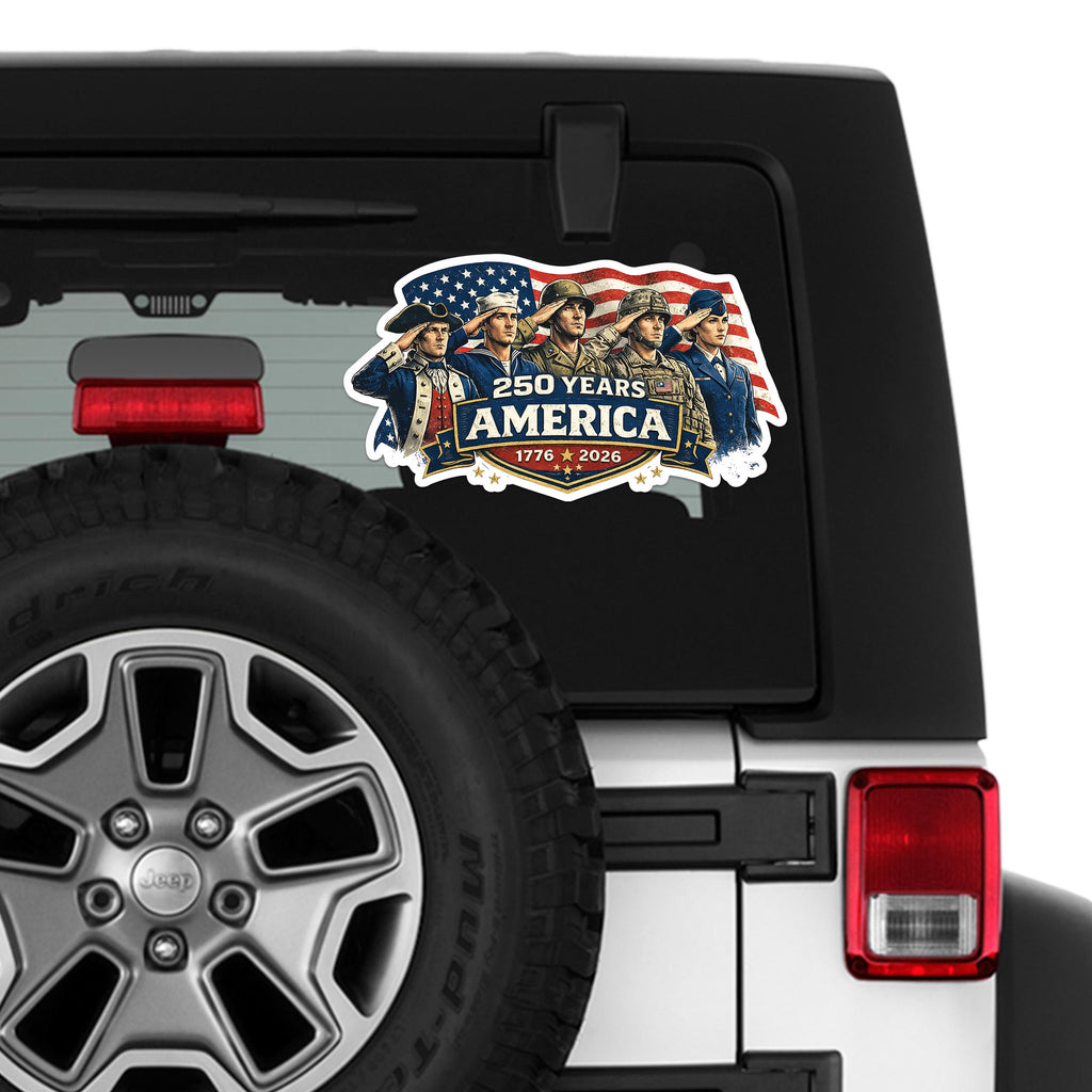 Americas 250th Anniversary Liberty Salute Vinyl Sticker