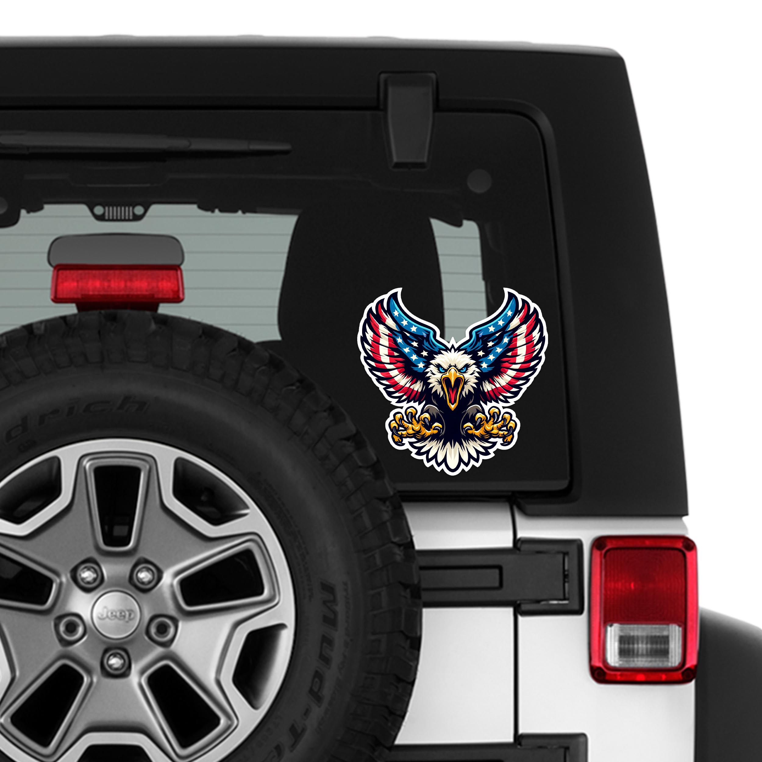 Screaming Bald Eagle Vinyl Sticker