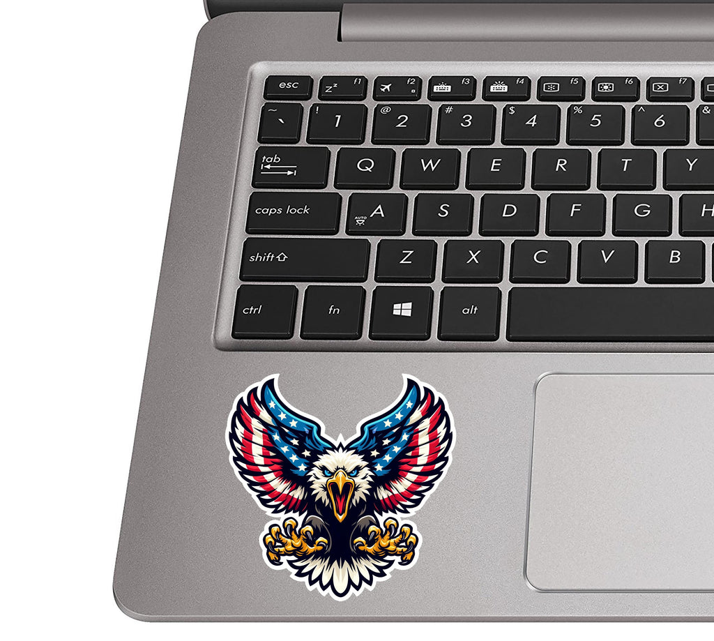 Screaming Bald Eagle Vinyl Sticker