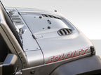 Soloist font sample for custom text Jeep hood lettering decal shown in bold uppercase black letters