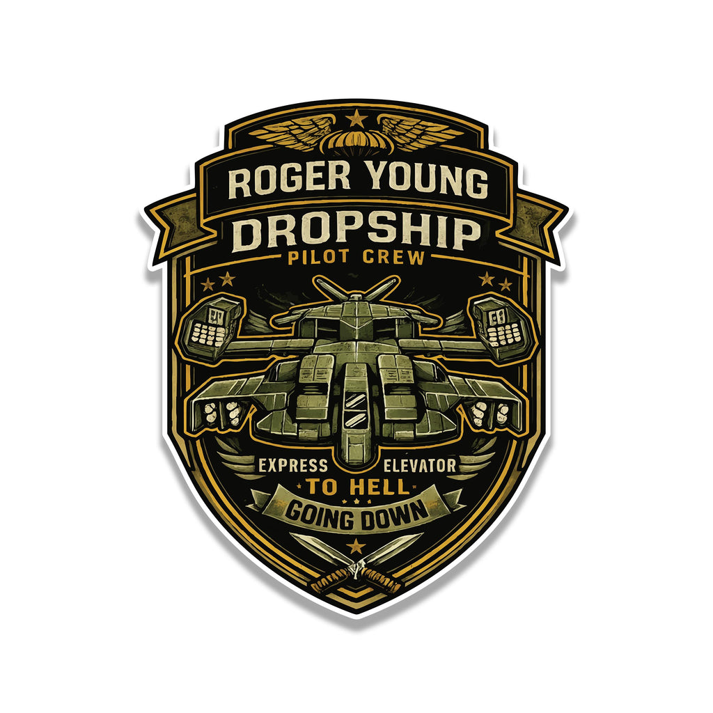 Colonial Marines Roger Young Dropship Pilot Crew Vinyl Sticker