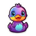 Vibrant Kawaii Rubber Duck Vinyl Sticker