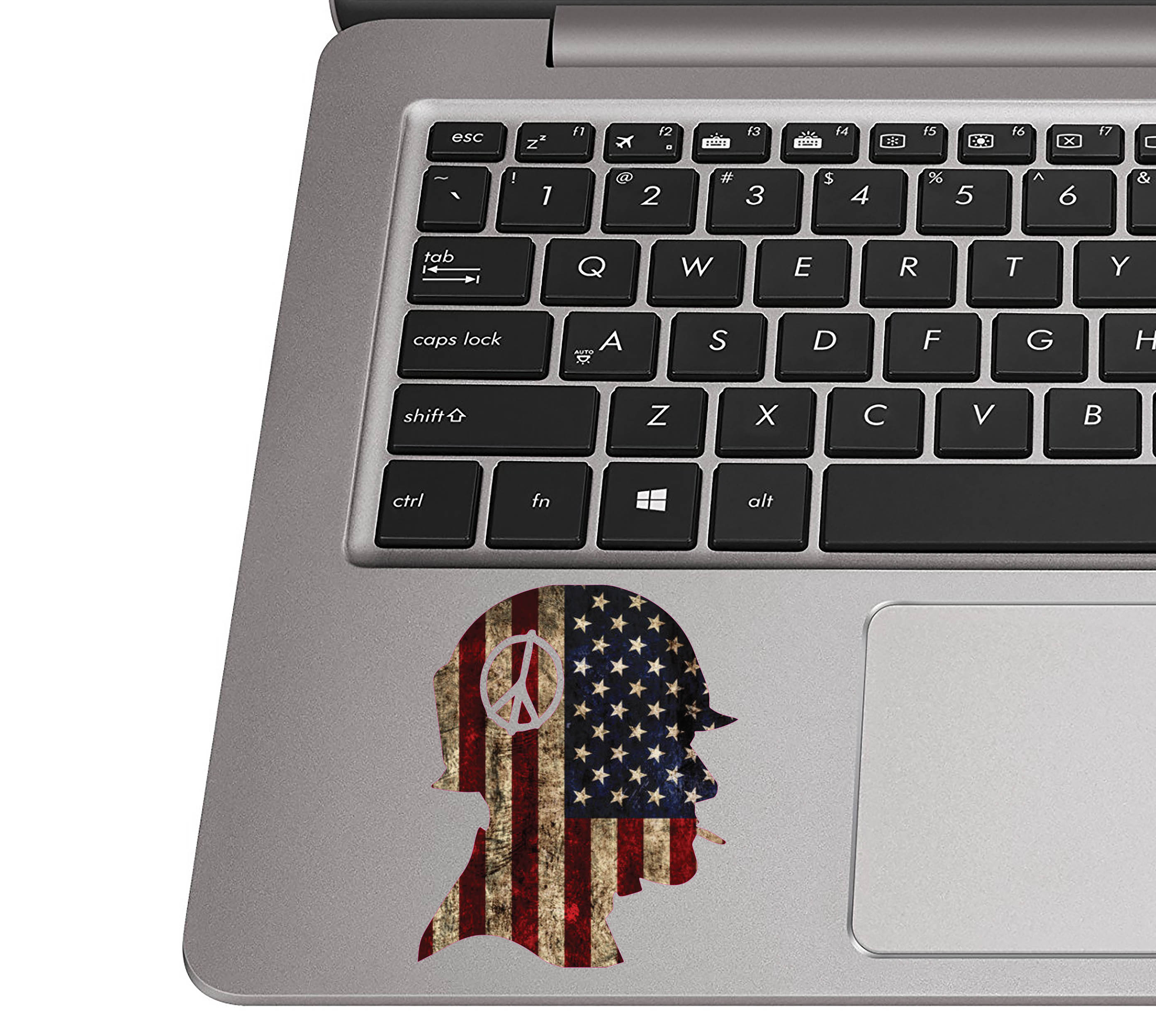 Rustic American Flag Vietnam Soldier Vinyl Sticker