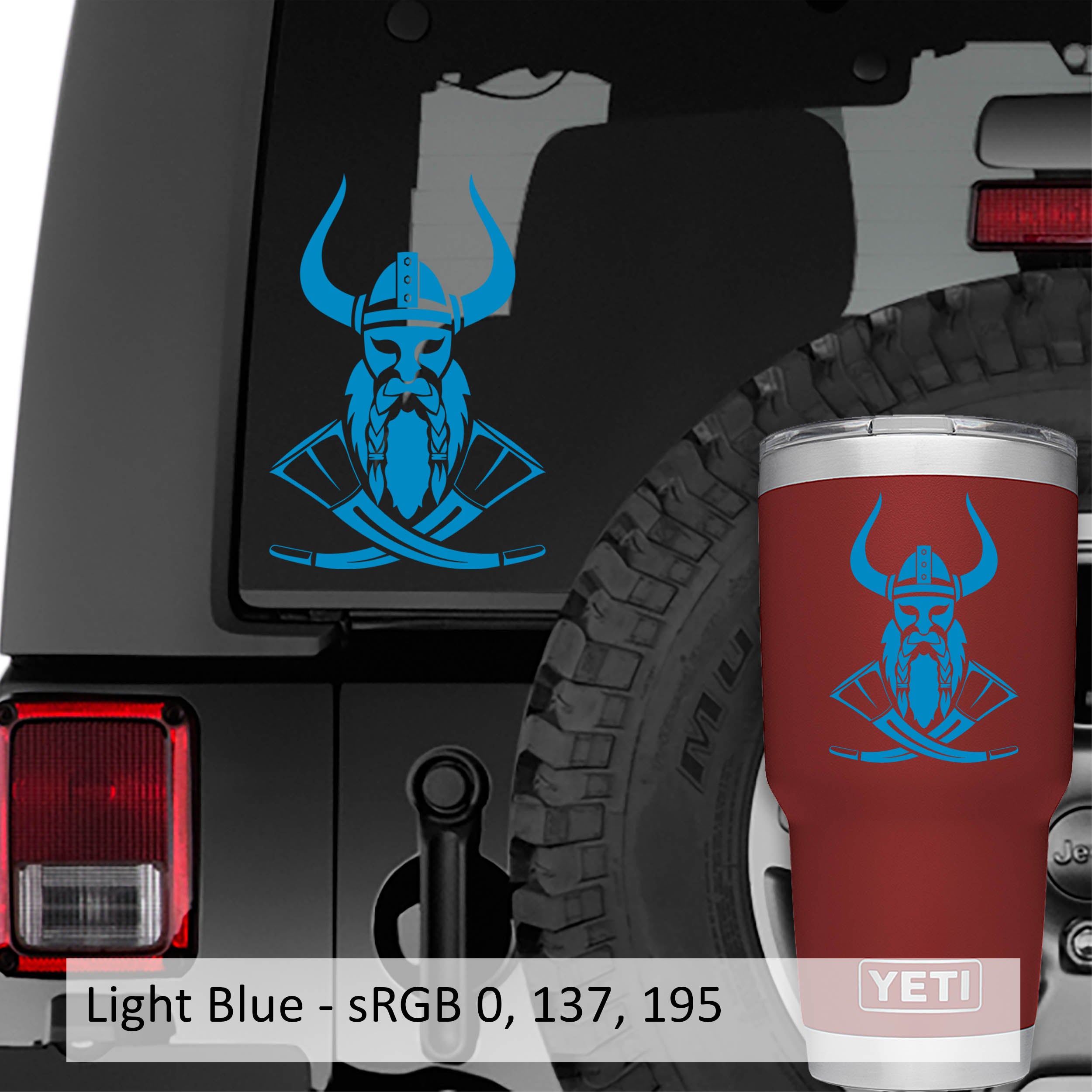 Norse Viking Horns Skol Vinyl Decal