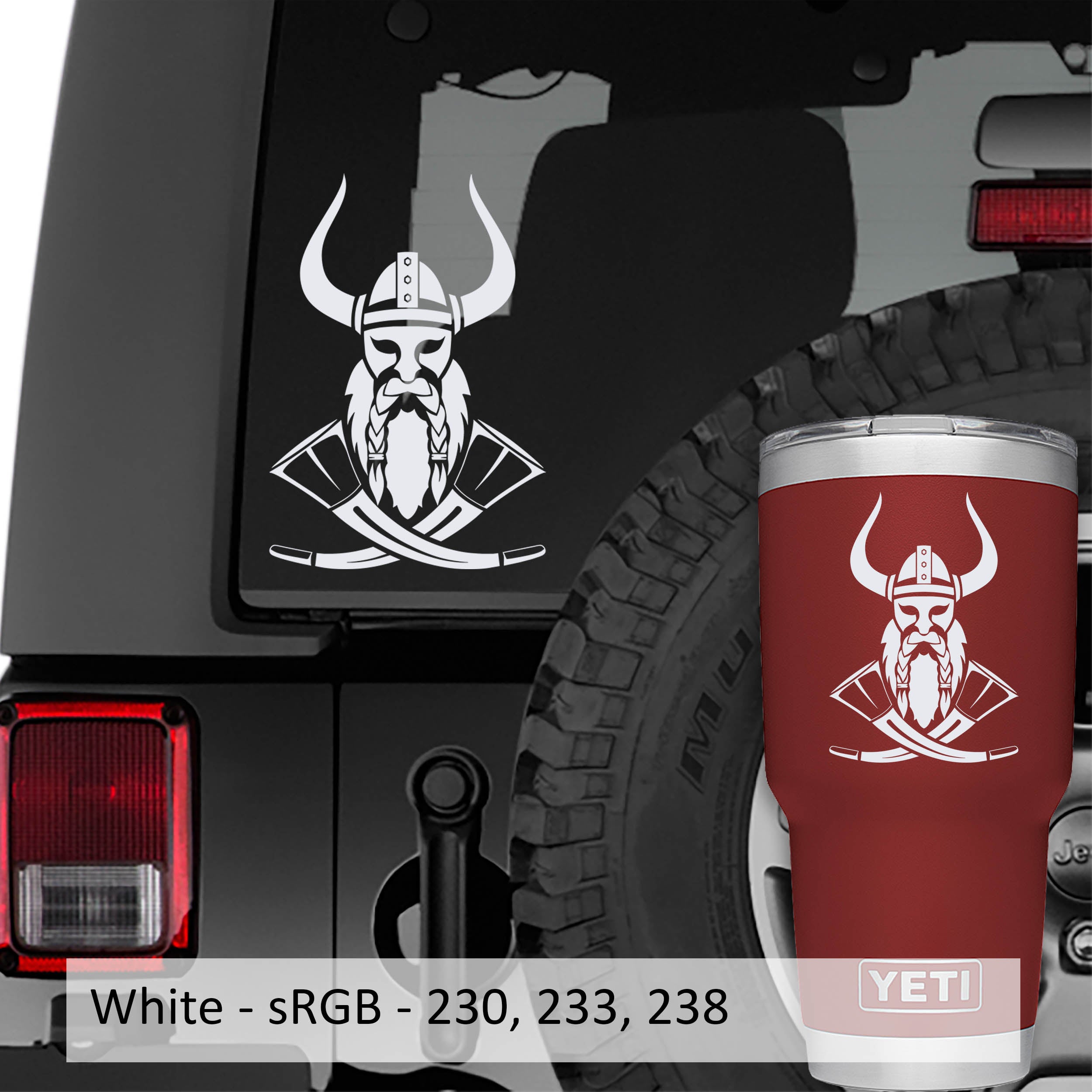 Norse Viking Horns Skol Vinyl Decal