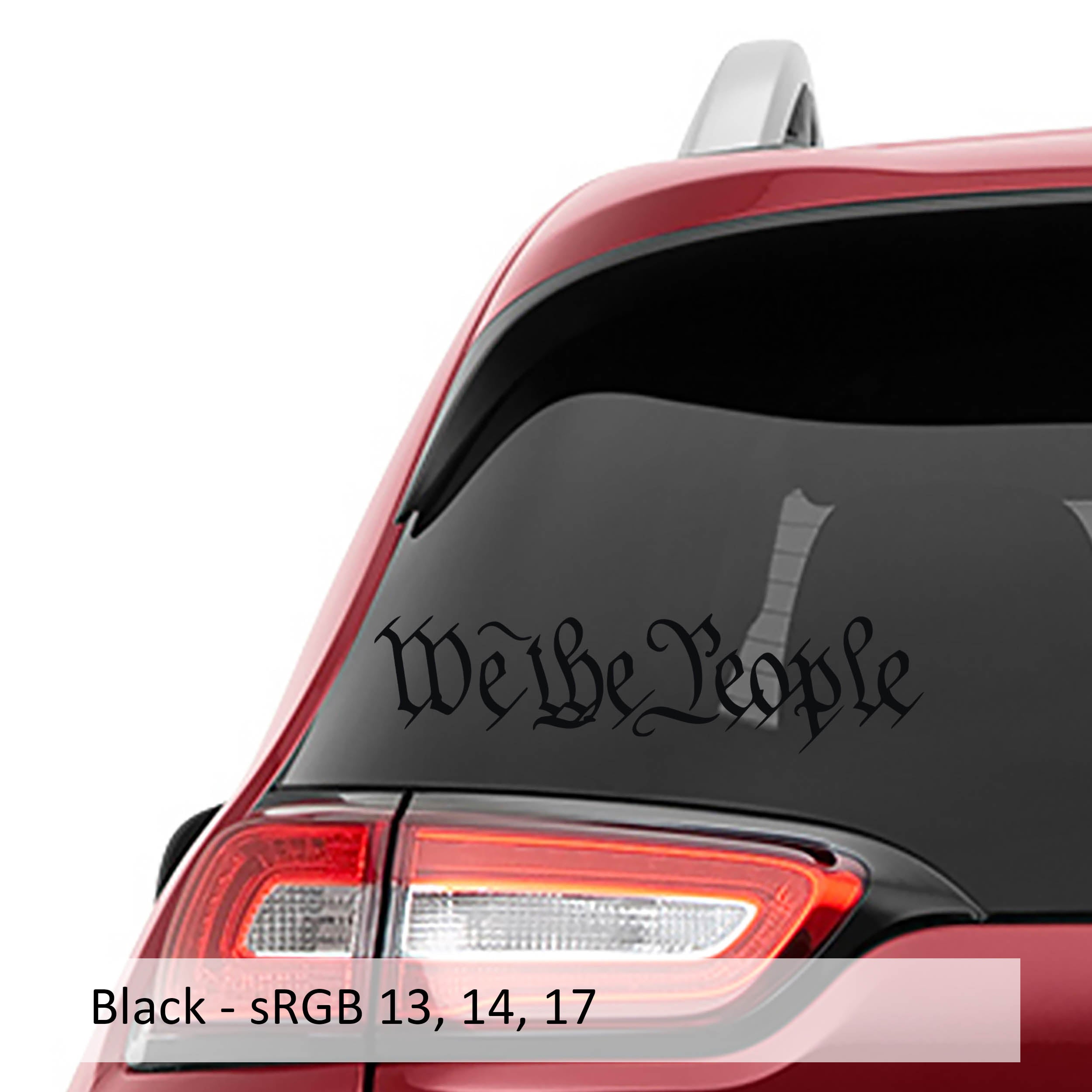 We The People Text Vinyl Decal
