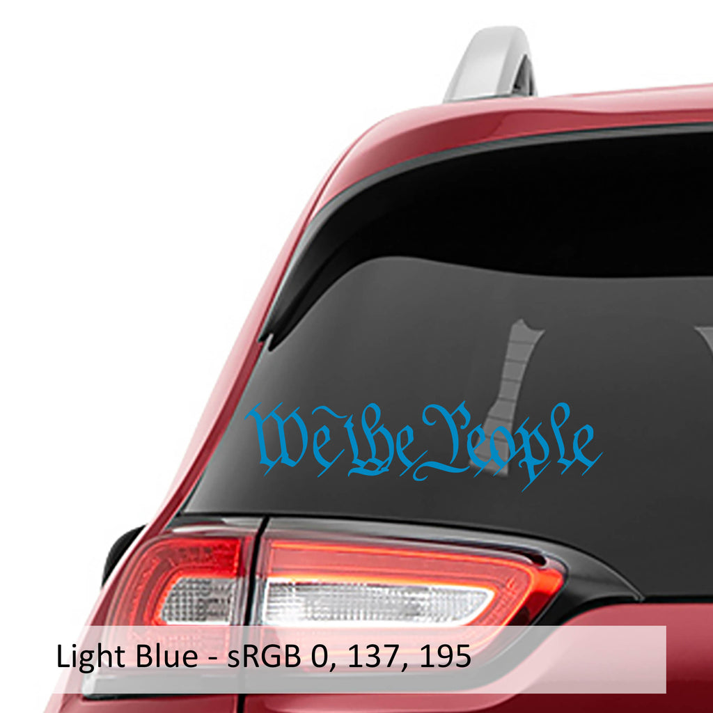 We The People Text Vinyl Decal