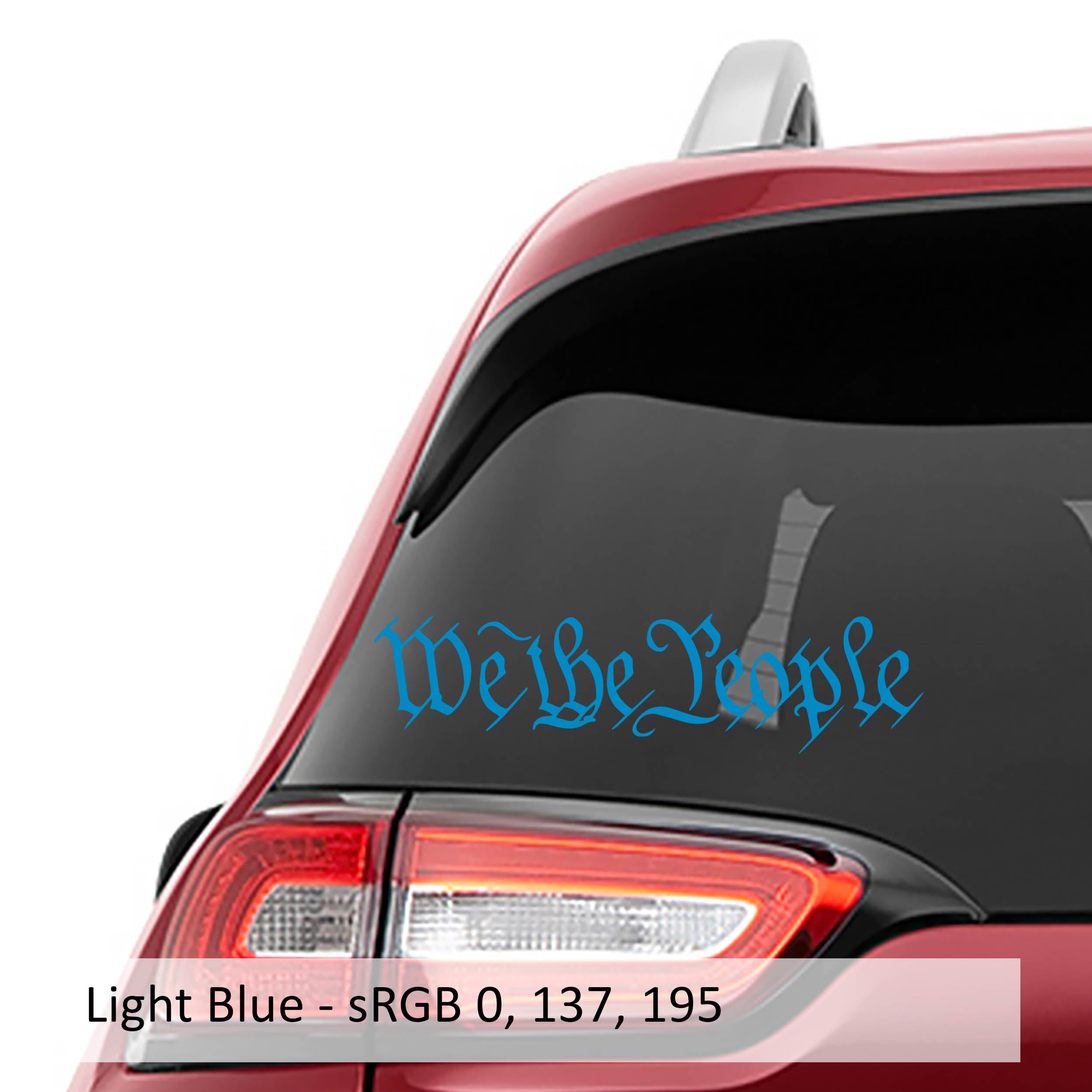 We The People Text Vinyl Decal
