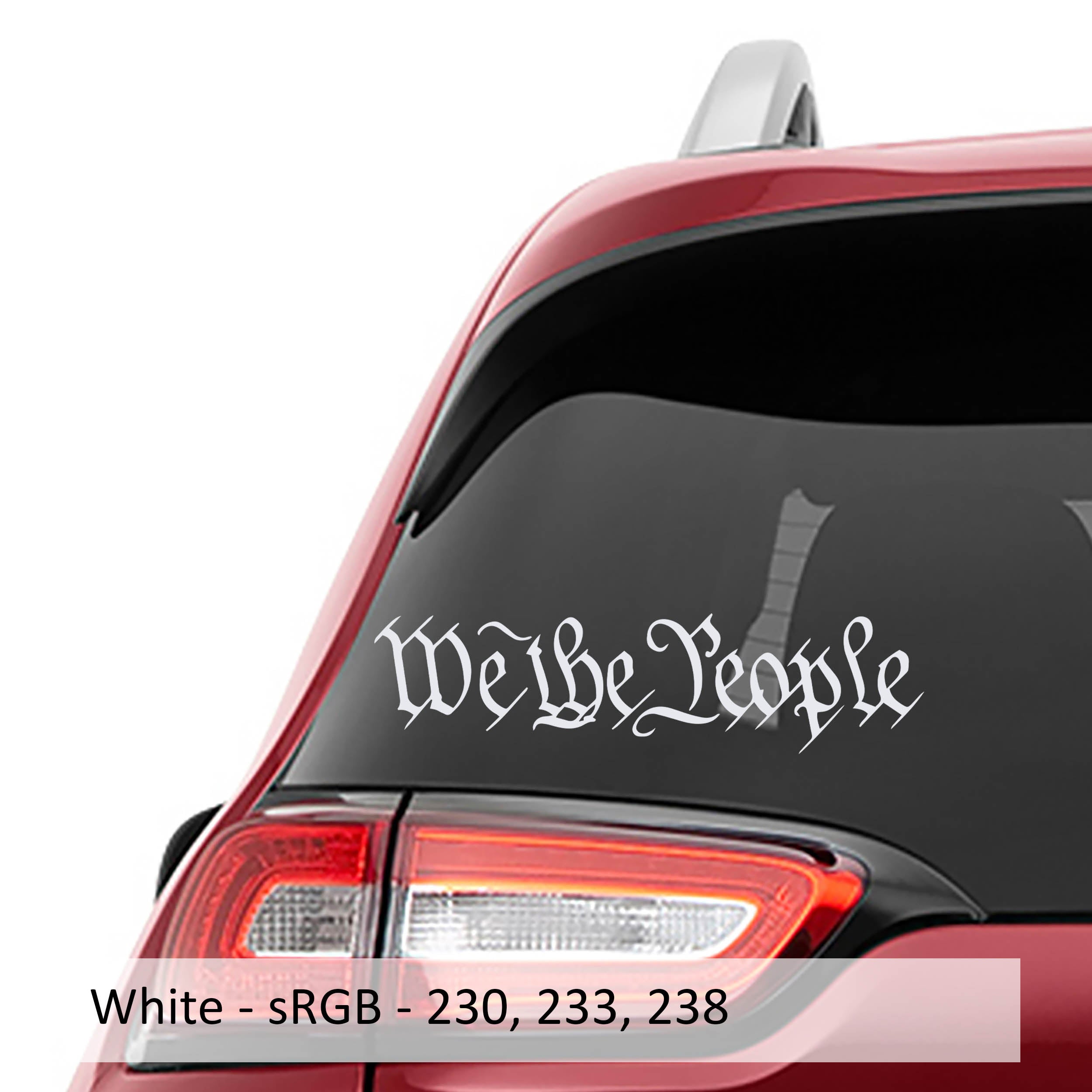 We The People Text Vinyl Decal