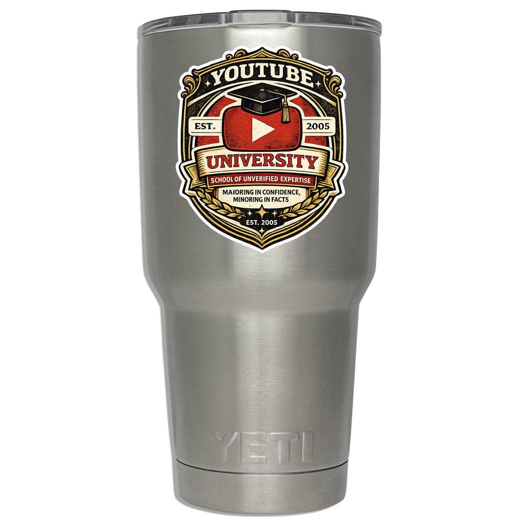 YouTube University Vinyl Sticker